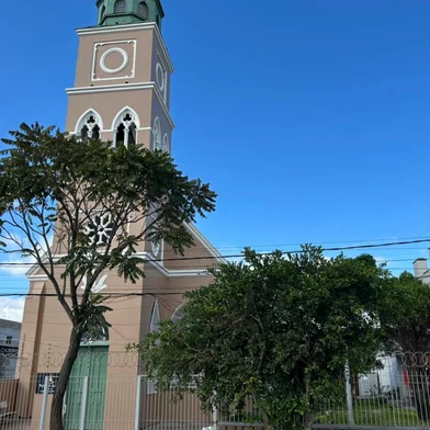Igreja da Paz, na Avenida Sertório, em Porto Alegre, em março de 2026, antes da reabertura. Reformada após a enchente de 2024.<!-- NICAID(16250500) -->