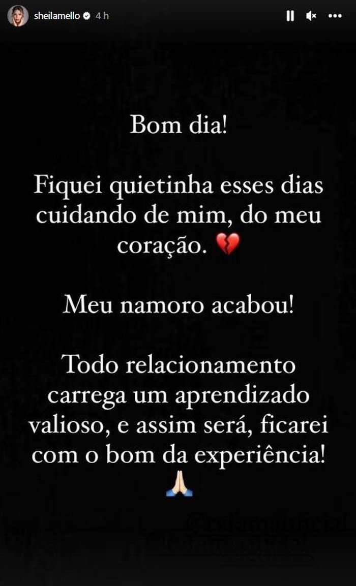 @sheilamello / Reprodução/Instagram