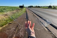 Acidente na RS-135 em razão degelo na pista em Sertão e Erechim<!-- NICAID(16066043) -->