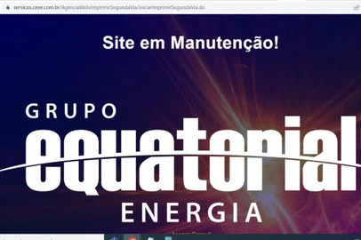 Site da CEEE Equatorial tem links fora do ar para manutenção das páginas<!-- NICAID(15228602) -->