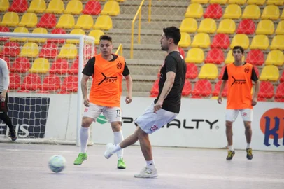 Treino da Yeesco Sercesa em Sorocaba. Na quarta-feira (19) enfrentará o Magnus pela Copa do Brasil de Futsal.<!-- NICAID(15485874) -->