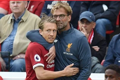 Lucas Leiva e Jurgen Klopp
