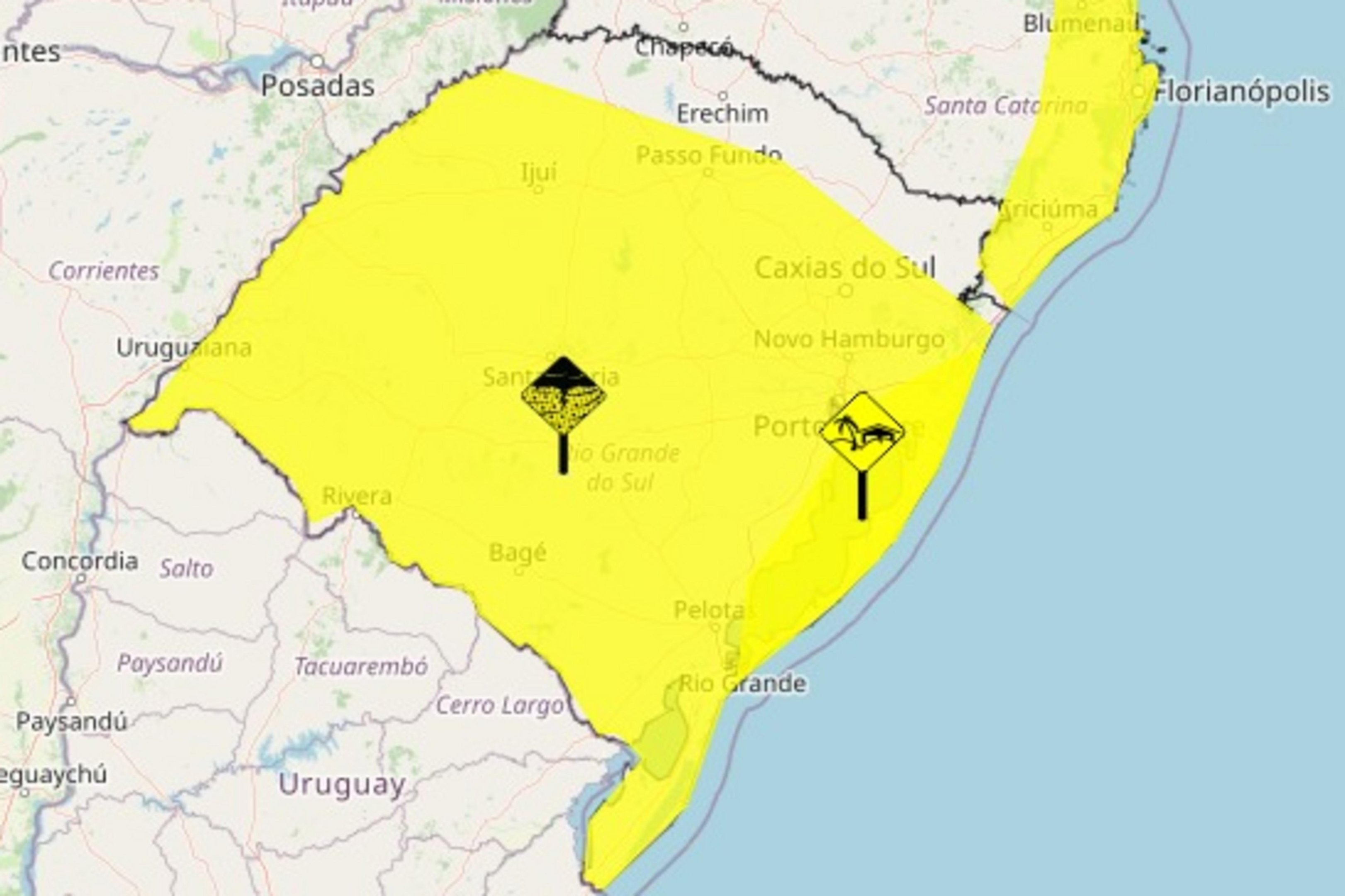RS tem alertas para "ventos costeiros" e tempestade nesta semana; veja as regi&otilde;es