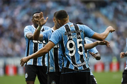 Porto Alegre, RS, Brasil -  Grêmio e Juventude se enfrentam em partida válida pelo Campeonato Brasileiro Série A 2025.Indexador: jeff botega<!-- NICAID(16154328) -->