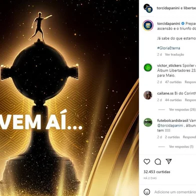 A editora Panini e a Confederação Sul-Americana de Futebol (Conmebol) irão lançar em 26 de junho um álbum de figurinhas da Libertadores 2023.<!-- NICAID(15384604) -->
