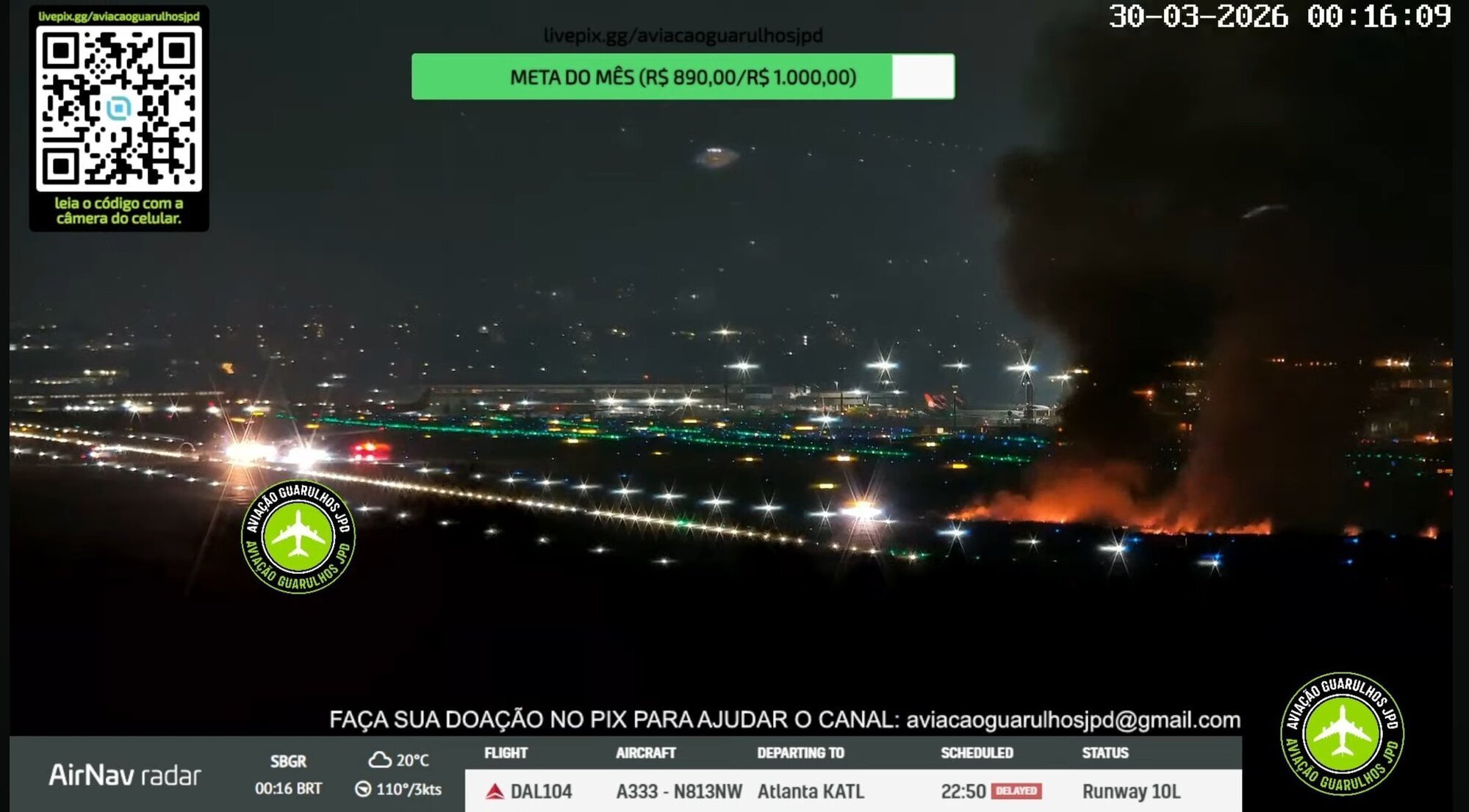 Motor de avi&atilde;o explode ap&oacute;s decolagem e piloto realiza pouso de emerg&ecirc;ncia em Guarulhos; veja v&iacute;deo