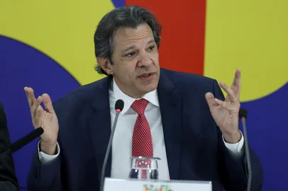 Ministro da Fazenda, Fernando Haddad, participa da reunião para anúncios referentes ao setor da indústria do aço.<!-- NICAID(15785804) -->