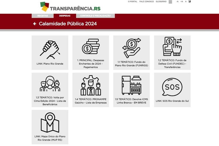 Portal da Tranparência RS / Reprodução