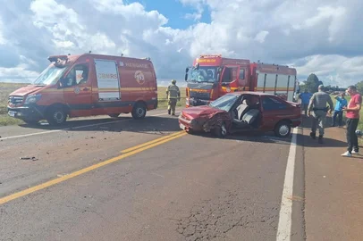 Colisão frontal na RS-142 deixa um homem ferido<!-- NICAID(16025184) -->