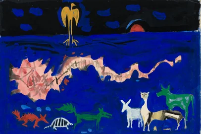 Lendas do Sul - Boitatá, c.1965, de Iberê Camargo.Guache sobre papel35 x 50 cm<!-- NICAID(15610606) -->