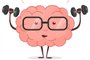 Brain training with dumbbells and glasses. Vector*A PEDIDO DE NIKOLAS MANDADORI* Fonte: 191512701<!-- NICAID(15138259) -->
