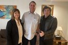 Diana Mondino, Jair Bolsonaro e Javier Milei.<!-- NICAID(15621106) -->