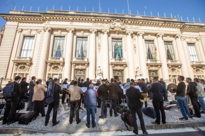 Protesto Ospa em frente ao Piratini.<!-- NICAID(15431973) -->