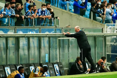 PORTO ALEGRE, RS, BRASIL - 06.10.2021 - O Grêmio recebe o Cuiabá na Arena, em jogo válido pela 24ª rodada do Brasileirão. (Foto: Marco Favero/Agencia RBS)Indexador: Andre Avila<!-- NICAID(14908551) -->