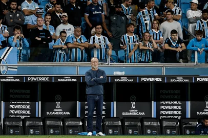 13.04.25, Porto Alegre, RS, Brasil: Sudamericana Grêmio x Godoy Cruz: Fotos: Duda Fortes/Agencia RBSIndexador: Andre Avila<!-- NICAID(16036339) -->