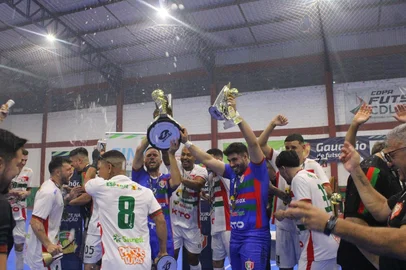 FX Futsal, de Fontoura Xavier, campeão geral da Série C na Liga Gaúcha de Futsal em 2024.