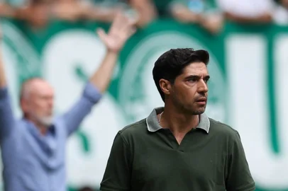 Abel Ferreira e Mano Menezes, em jogo entre Palmeiras e Fluminense