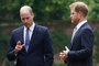 Britain's Prince William, Duke of Cambridge (L) and Britain's Prince Harry, Duke of Sussex chat ahead ofthe unveiling of a statue of their mother, Princess Diana at The Sunken Garden in Kensington Palace, London on July 1, 2021, which would have been her 60th birthday. - Princes William and Harry set aside their differences on Thursday to unveil a new statue of their mother, Princess Diana, on what would have been her 60th birthday. (Photo by Yui Mok / POOL / AFP)<!-- NICAID(14822990) -->