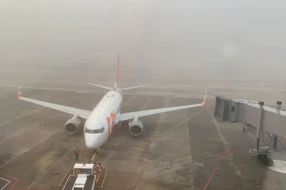 Visibilidade do pátio de aeronaves do Aeroporto Internacional Salgado Filho (4/7/2025)