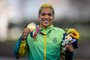 04.08.2021 - A atleta Ana Marcela Cunha conquistou a medalha de ouro na maratona aquática nos Jogos de Tóquio 2020.<!-- NICAID(14853013) -->