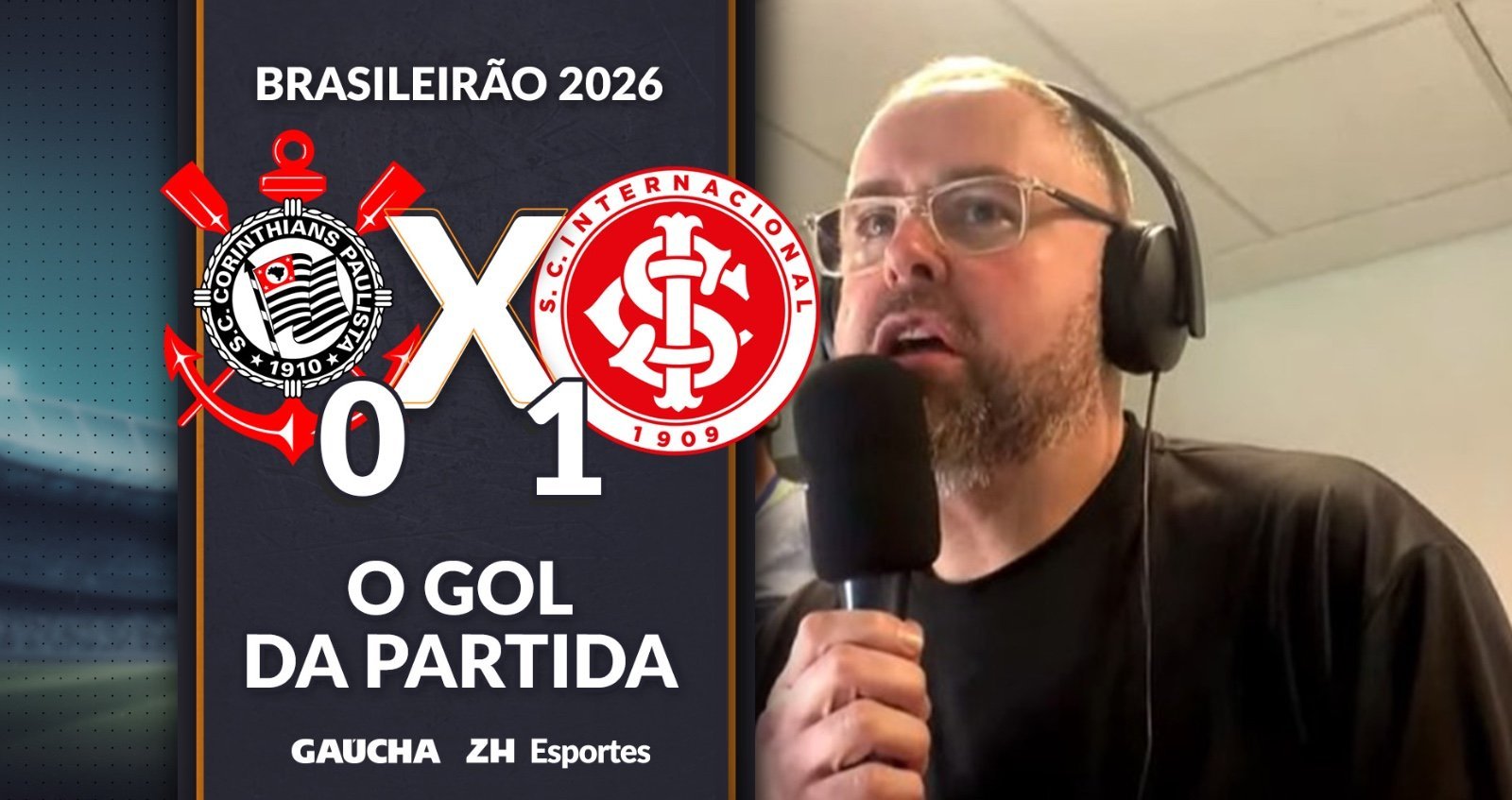 Gol de Bernabei na vit&oacute;ria do Inter com a narra&ccedil;&atilde;o de Luciano P&eacute;rico