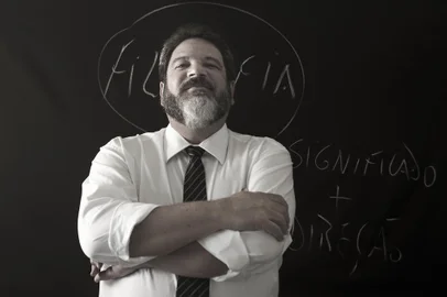 Mario Sergio Cortella, filósofo, foto do Com a Palavra de 20 de fevereiro de 2021, não usar antes<!-- NICAID(14711385) -->