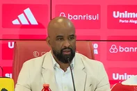 PORTO ALEGRE, RS, BRASIL - 06/07/2026 - Fabinho Soldado dá coletiva após Inter 2x3 Santos (Foto: Reprodução/YouTube Gaúcha Esportes)
