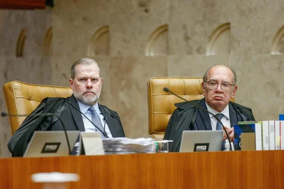 Dias Toffoli e Gilmar Mendes, ministros do Supremo Tribunal Federal (STF).<!-- NICAID(16248488) -->