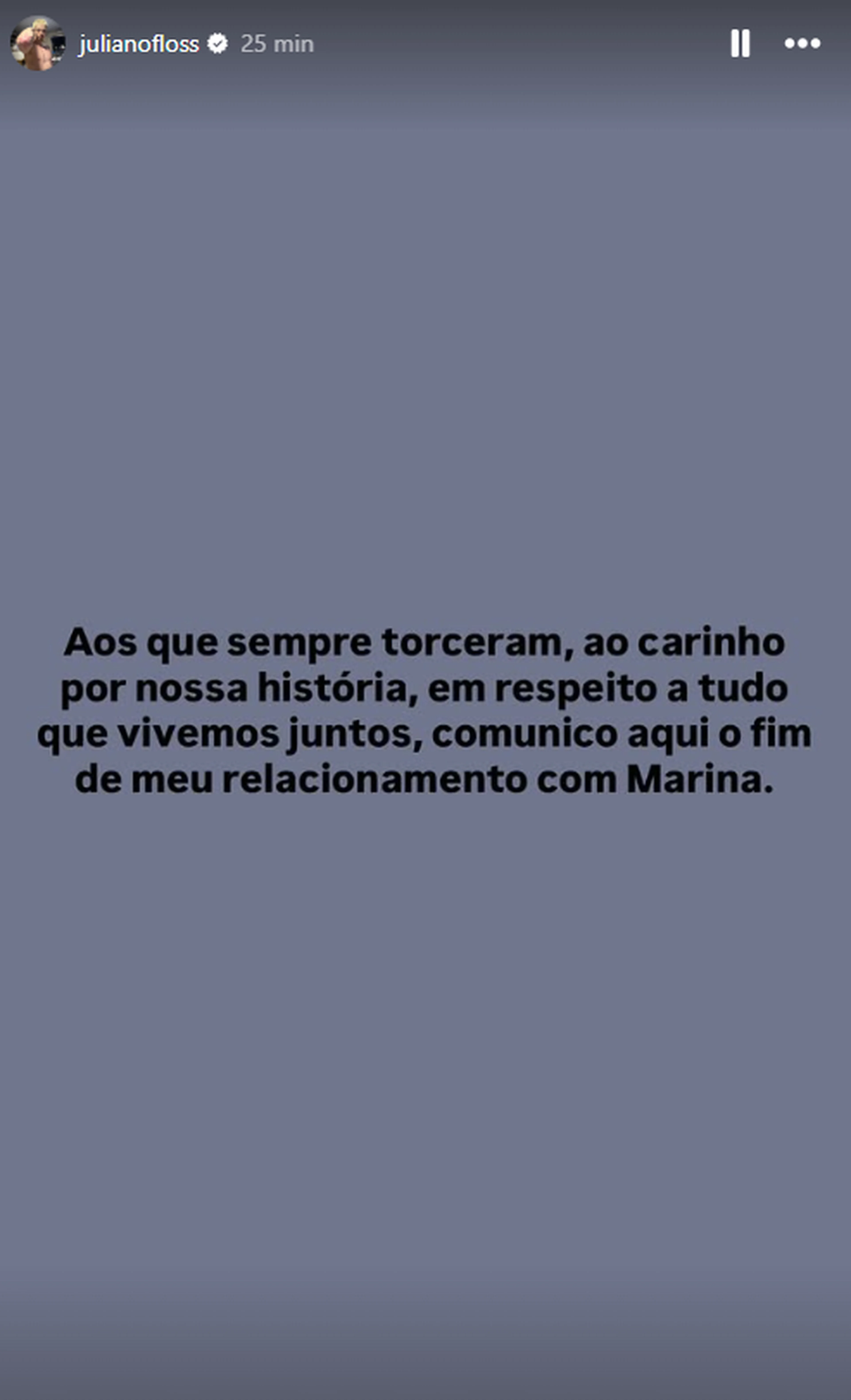 Instagram @julianofloss/Reprodução