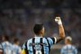BRASIL, RS, PORTO ALEGRE. 03/12/2023. Grêmio recebe o Vasco em partida válida pelo Campeonato Brasileiro 2023.N foto, comemoração do gol de Suárez, fazendo 1 a 0 para o Grêmio. (Foto: Anselmo Cunha/Agência RBS)<!-- NICAID(15615481) -->