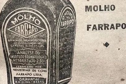 Propaganda do Molho Farrapo em 1951, produzido em Gravataí.<!-- NICAID(16150469) -->