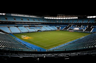 PORTO ALEGRE, RS, BRASIL, 28-05-2026: Tour na Arena do Grêmio. Vestiário, salas de controle e corredores do estádio. Foto: Renan Mattos / Agência RBS<!-- NICAID(16295463) -->