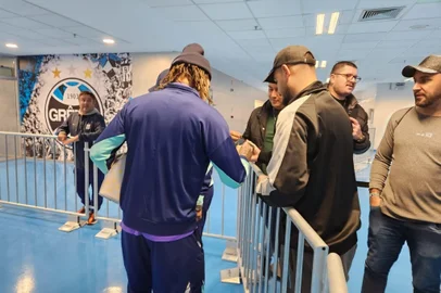 Paolo Guerrero, após a partida entre Grêmio e Alianza Lima