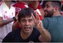 "Ainda bem que não sou caixa", brinca torcedor do Inter que se atrapalhou na contagem da goleada sobre o Santos