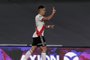 River Plate's Colombian forward Rafael Borre celebrates after scoring a goal against Rosario Central during an Argentine Professional Football League match, at the Monumental stadium in Buenos Aires, on February 20, 2021. (Photo by ALEJANDRO PAGNI / AFP)Editoria: SPOLocal: Buenos AiresIndexador: ALEJANDRO PAGNISecao: soccerFonte: AFPFotógrafo: STR<!-- NICAID(14744483) -->