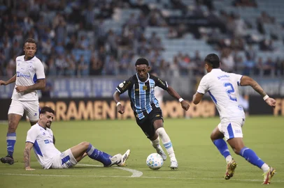 PORTO ALEGRE, RS, BRASIL, 21-04-2026: Grêmio x Confiança-SE, partida de ida da quinta fase da Copa do Brasil. O jogo será na Arena, em Porto Alegre. Foto: Bruno Todeschini/Agência RBSIndexador: Bruno Todeschini<!-- NICAID(16270521) -->