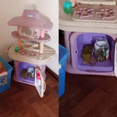 CIDREIRA, RS, BRASIL - 23/01/2026 - Um homem e uma mulher foram presos em flagrante nesta sexta-feira (23), em Cidreira, no Litoral Norte, depois que a polícia encontrou maconha dentro de um brinquedo que pertence à filha do casal, de nove anos. (Foto: Polícia Civil/Divulgaçao)<!-- NICAID(16211014) -->