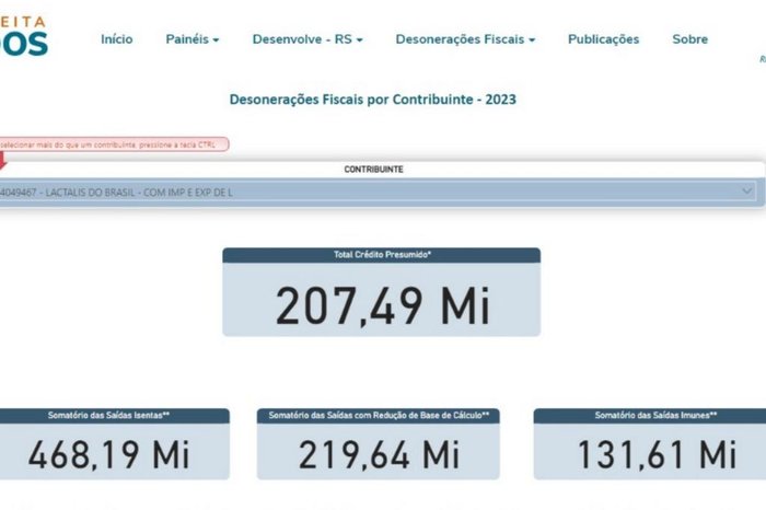 Secretaria da Fazenda / Reprodução