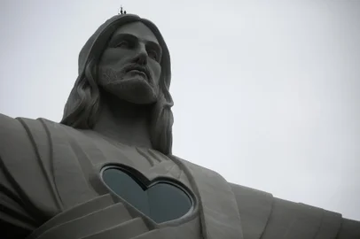 Encantado, RS, Brasil, 13/06/2023 - Monumentos gigantes do Vale do Taquari. Estátua do Cristo Protetor deve custar 15 milhões de reais e ainda está em obras sem previsão de conclusão. - Foto: Jonathan Heckler/Agência RBS<!-- NICAID(15455217) -->
