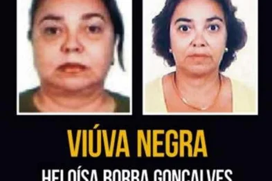 Gaúcha Heloísa Gonçalves Duque Soares (também conhecida pelo nome de Heloísa Borba Soares), procurada pela Interpol. A Viúva Negra, assim denominada porque está condenada por mandar matar um marido e ter sido indiciada pela morte de outros três maridos (além de suspeita de tentar matar dois namorados).As fotos são do arquivo pessoal de Elie Murad.<!-- NICAID(16055583) -->