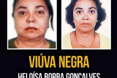 Gaúcha Heloísa Gonçalves Duque Soares (também conhecida pelo nome de Heloísa Borba Soares), procurada pela Interpol. A Viúva Negra, assim denominada porque está condenada por mandar matar um marido e ter sido indiciada pela morte de outros três maridos (além de suspeita de tentar matar dois namorados).As fotos são do arquivo pessoal de Elie Murad.<!-- NICAID(16055583) -->