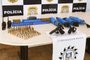Polícia encontrou armas, munições, dinamite e drogas em casa abandonada na Lomba do Pinheiro<!-- NICAID(15389206) -->