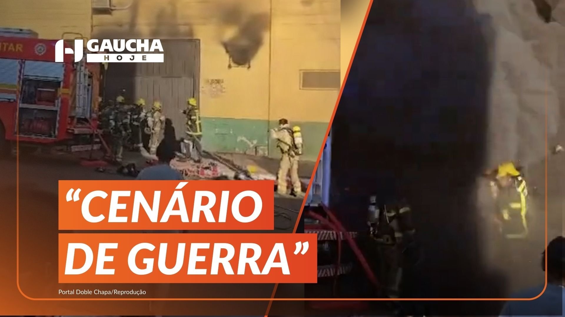 Explos&atilde;o durante inc&ecirc;ndio em mercado deixa bombeiros feridos em Santana do Livramento