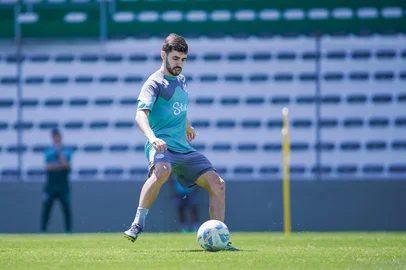 Treino do Juventude na véspera da partida contra o Grêmio. Na foto, o atacante Gabriel Taliari<!-- NICAID(15986137) -->