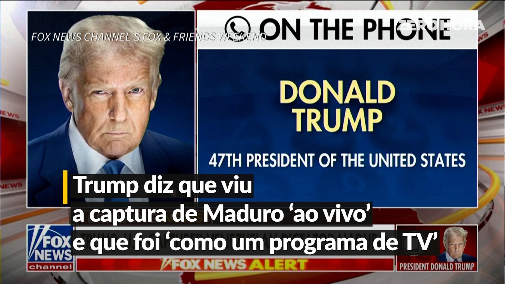 Trump diz que viu a captura de Maduro 'ao vivo' e que foi 'como um programa de TV'