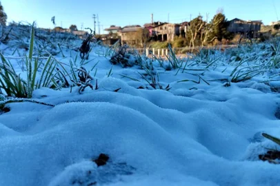 ***EM BAIXA***Cambará do Sul,RS, BRASIL,  30/07/2021- Neve em Cambará do Sul. Foto: Tainara Alba/RBS TV<!-- NICAID(14849246) -->