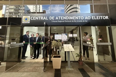 Reinauguração da Central de Atendimento ao Eleitor, na sede do Tribunal Regional Eleitoral (TRE-RS), no Centro Histórico em Porto Alegre. <!-- NICAID(15906816) -->