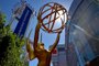 LOS ANGELES, CA - SEPTEMBER 20: Emmy Award statue seen at the 67th Annual Primetime Emmy Awards at Microsoft Theater on September 20, 2015 in Los Angeles, California.   Frazer Harrison/Getty Images/AFP<!-- NICAID(11698602) -->