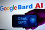 Bard e ChatGPT são chatboots do Google e da OpenAI, em parceria com a Microsoft, respectivamente. Ambos se utilizam da Inteligência Artificial (IA)<!-- NICAID(15425820) -->