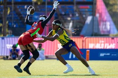 Grasiela Gonzaga / Divulgação/Flag Football Brasil Brasil, Flag Football feminino